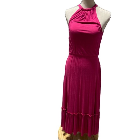 Rachel Zoe Pink Halterneck Maxi Dress - Picture 1 of 6